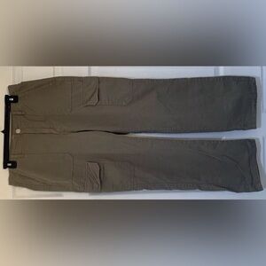 Zara Cargo Pants Khaki Green Y2K High Waist Baggy